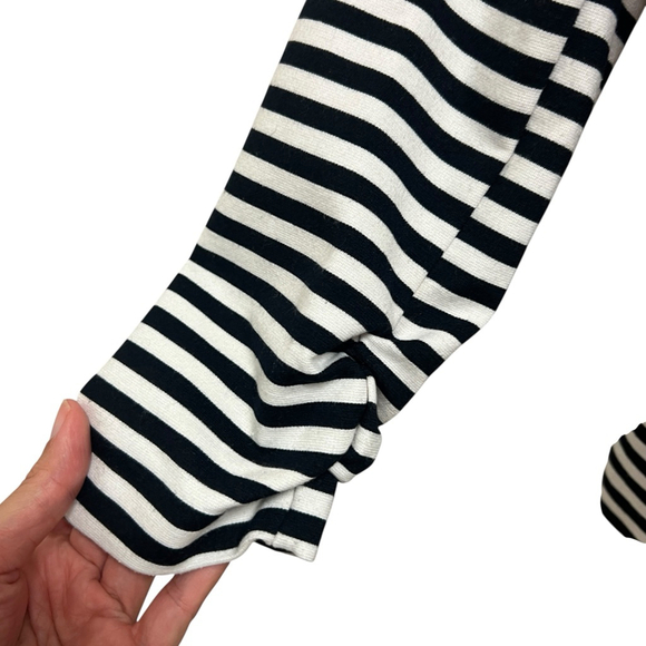 Ellen Tracy Black White Striped Blazer Jacket Women’s Medium Stretch Career - Picture 5 of 14